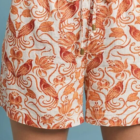 Anthropologie Jolene Bird 100% Linen Shorts Size Large - Picture 4 of 16